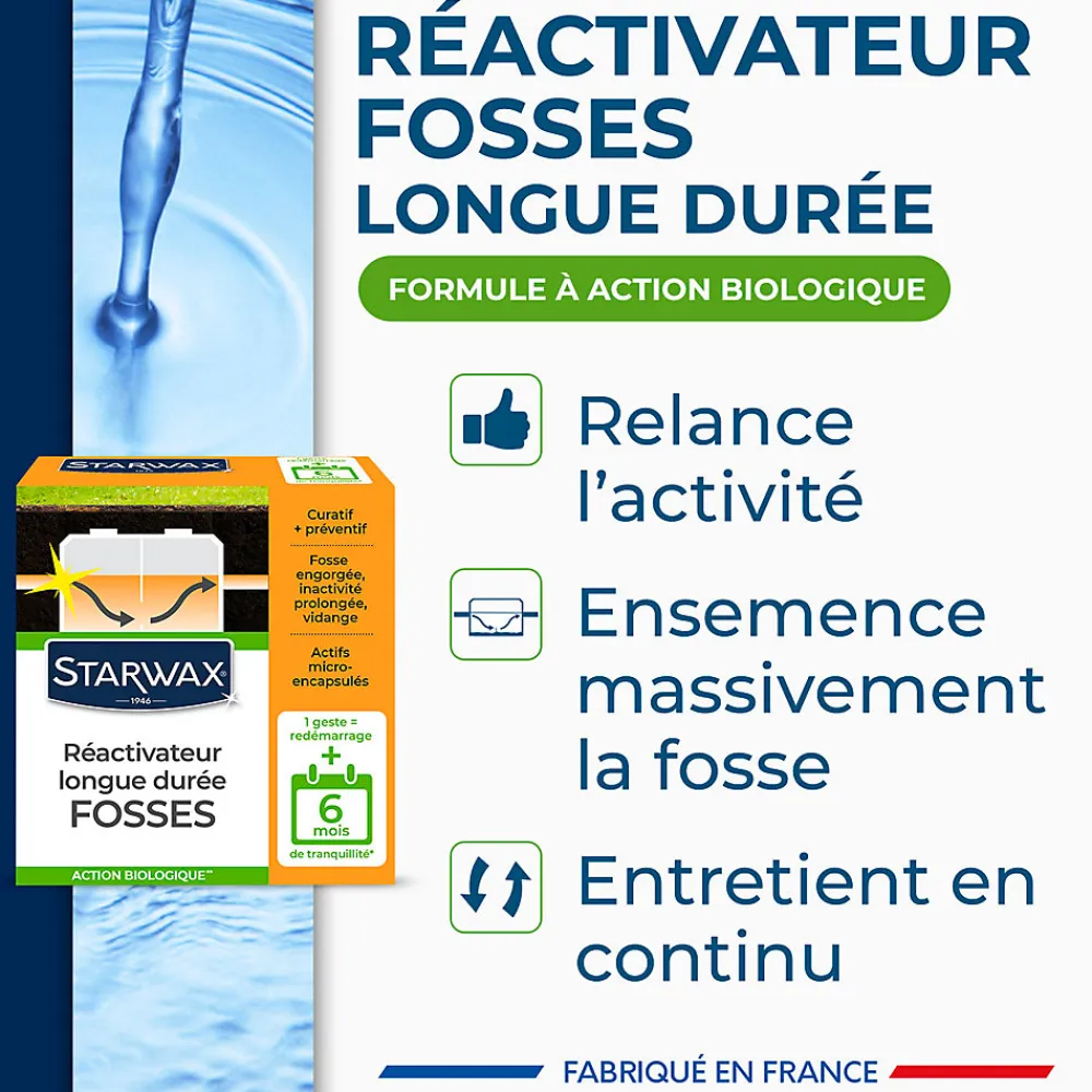 Réactivateur biologique fosses septiques 500g>Starwax Discount