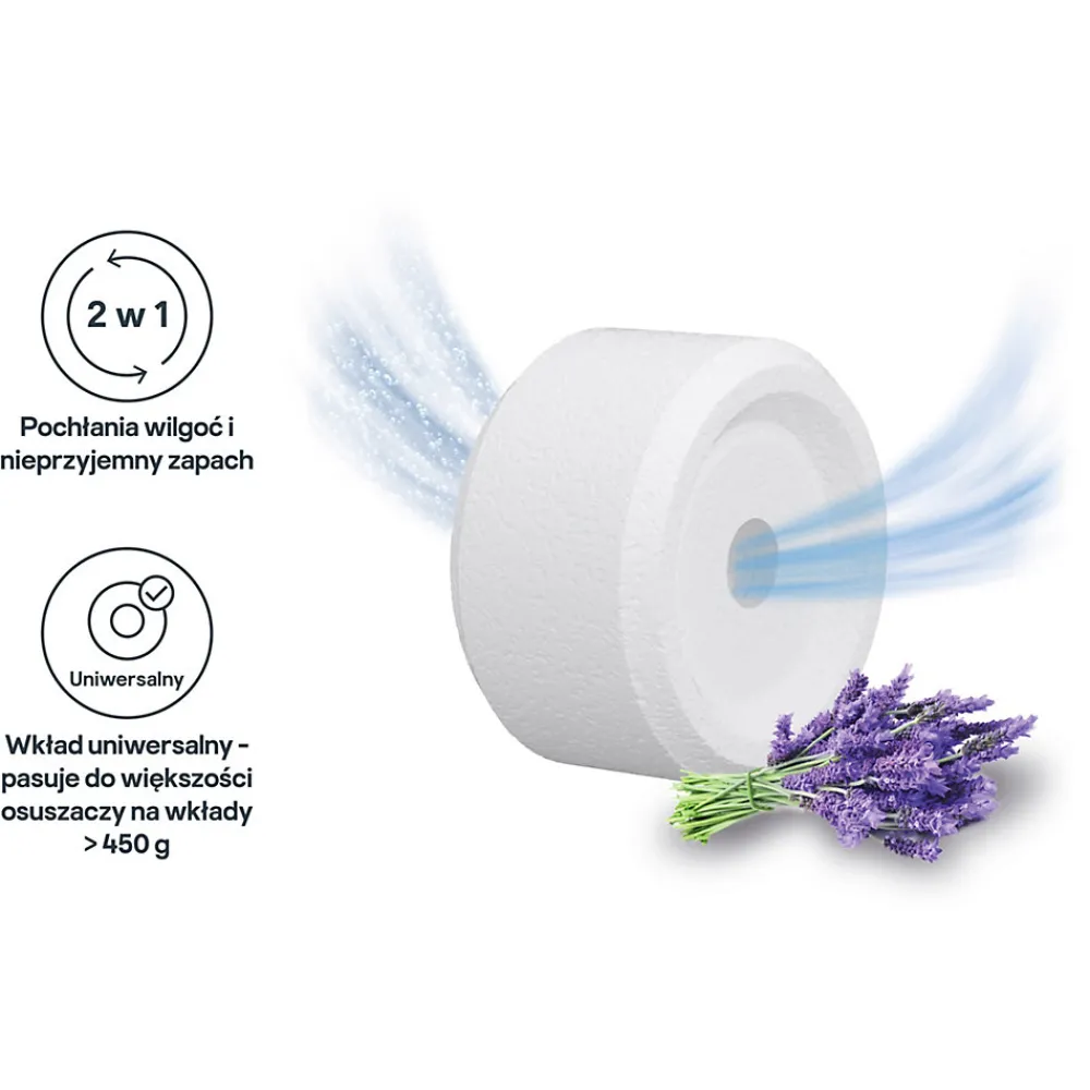 Recharge pour absorbeur d'humidité 2 galets lavande 20m² 450g>GoodHome Hot