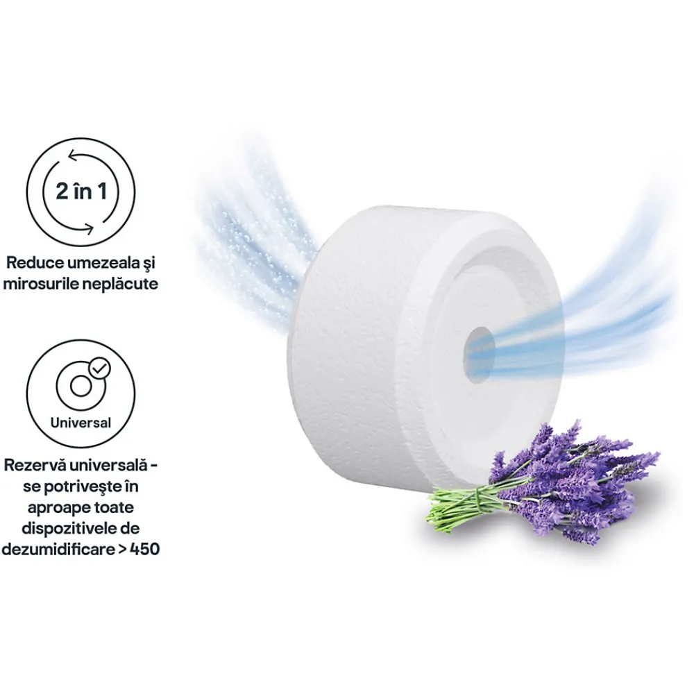 Recharge pour absorbeur d'humidité 2 galets lavande 20m² 450g>GoodHome Hot