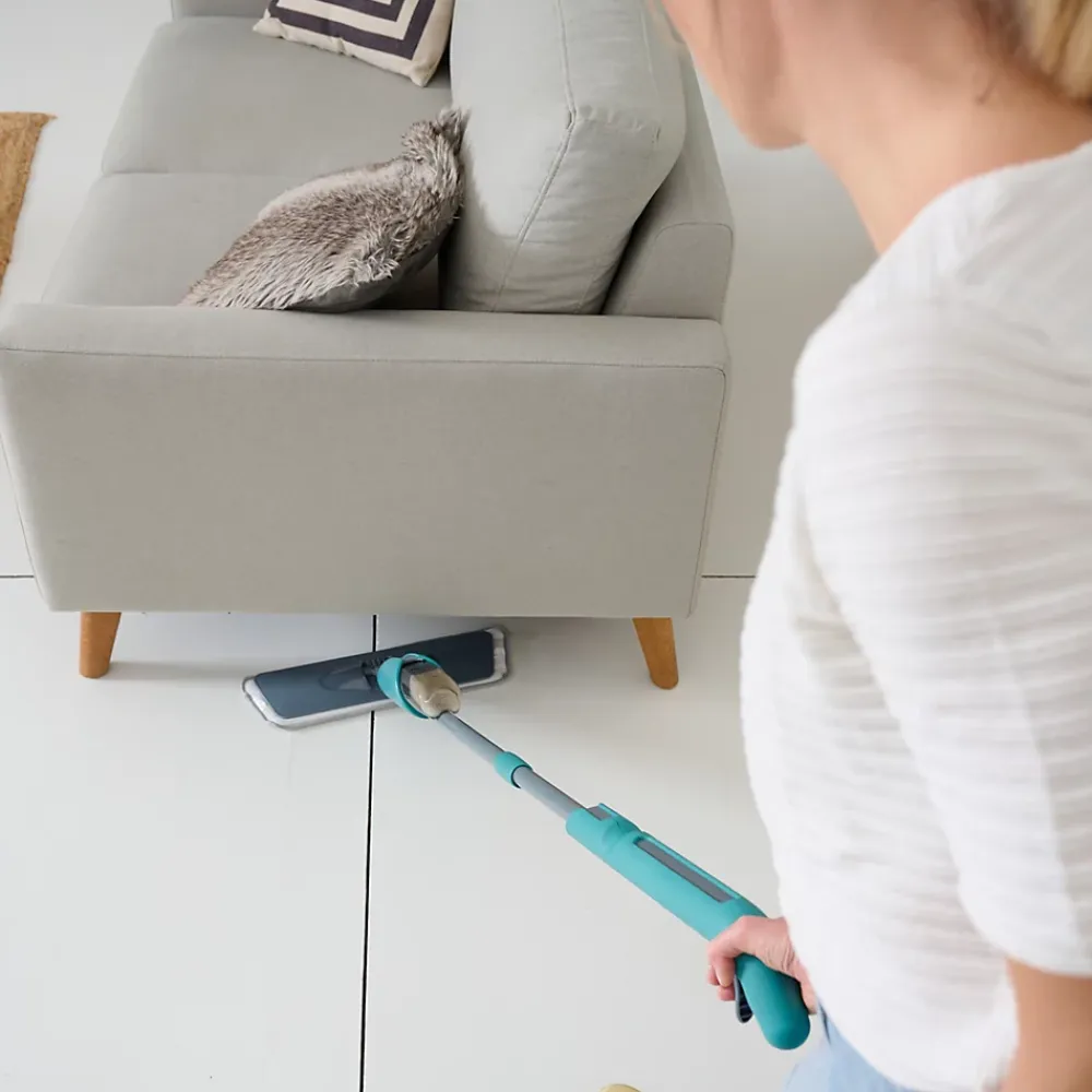 GoodHome Recharge pour balai serpillère microfibre avec vaporisateur gris l.41cm* Serpillère