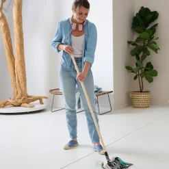 GoodHome Recharge pour balai-serpillère à franges microfibre et plastique blanc et bleu l.8 cm* Serpillère
