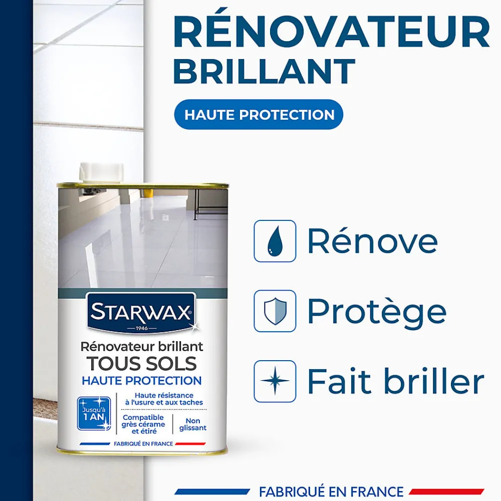 Rénovateur brillant tous sols intérieurs 1L>Starwax Outlet