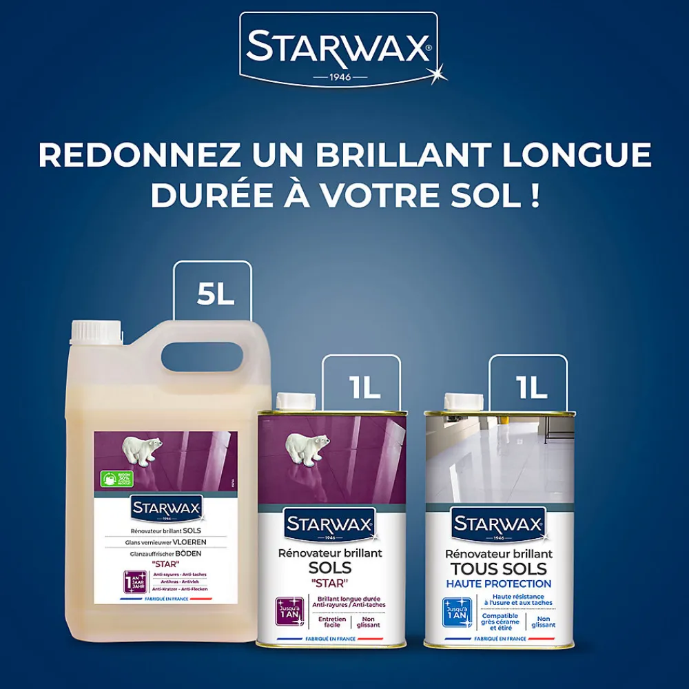 Rénovateur brillant tous sols intérieurs 1L>Starwax Outlet