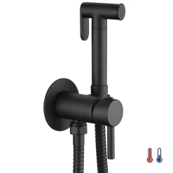 Kibath Robinet WC HYGIÈNE INTIME 2 eaux NOIR mat en laiton* Nettoyant Pour Wc