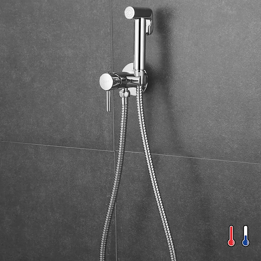 Robinet WC HYGIÈNE INTIME 2 eaux Chrome brillant en laiton>Kibath Outlet