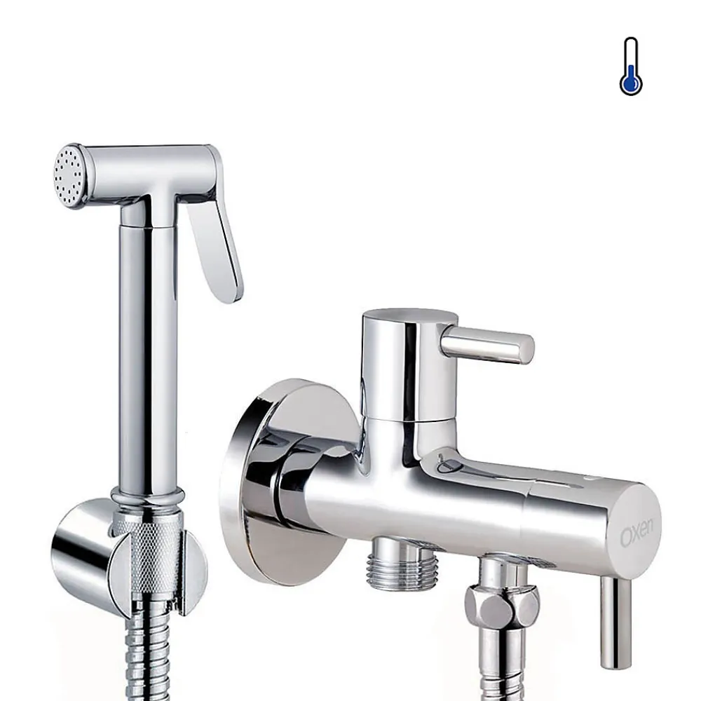 Robinet WC HYGIÈNE INTIME 1 eau Chrome brillant en laiton>Kibath Online