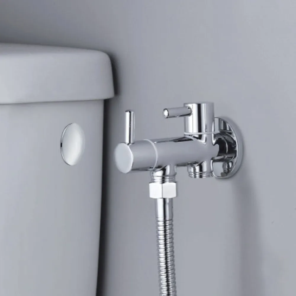 Robinet WC HYGIÈNE INTIME 1 eau Chrome brillant en laiton>Kibath Online