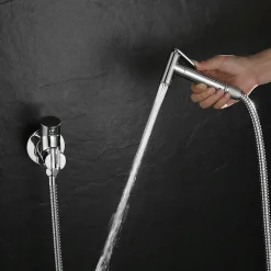 Kibath Robinet WC HYGIÈNE INTIME 1 eau Chrome brillant en laiton* Nettoyant Pour Wc