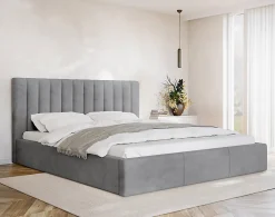 Rosario - lit coffre - 180x200 - sommier inclus - en velours -><noscript><img width=