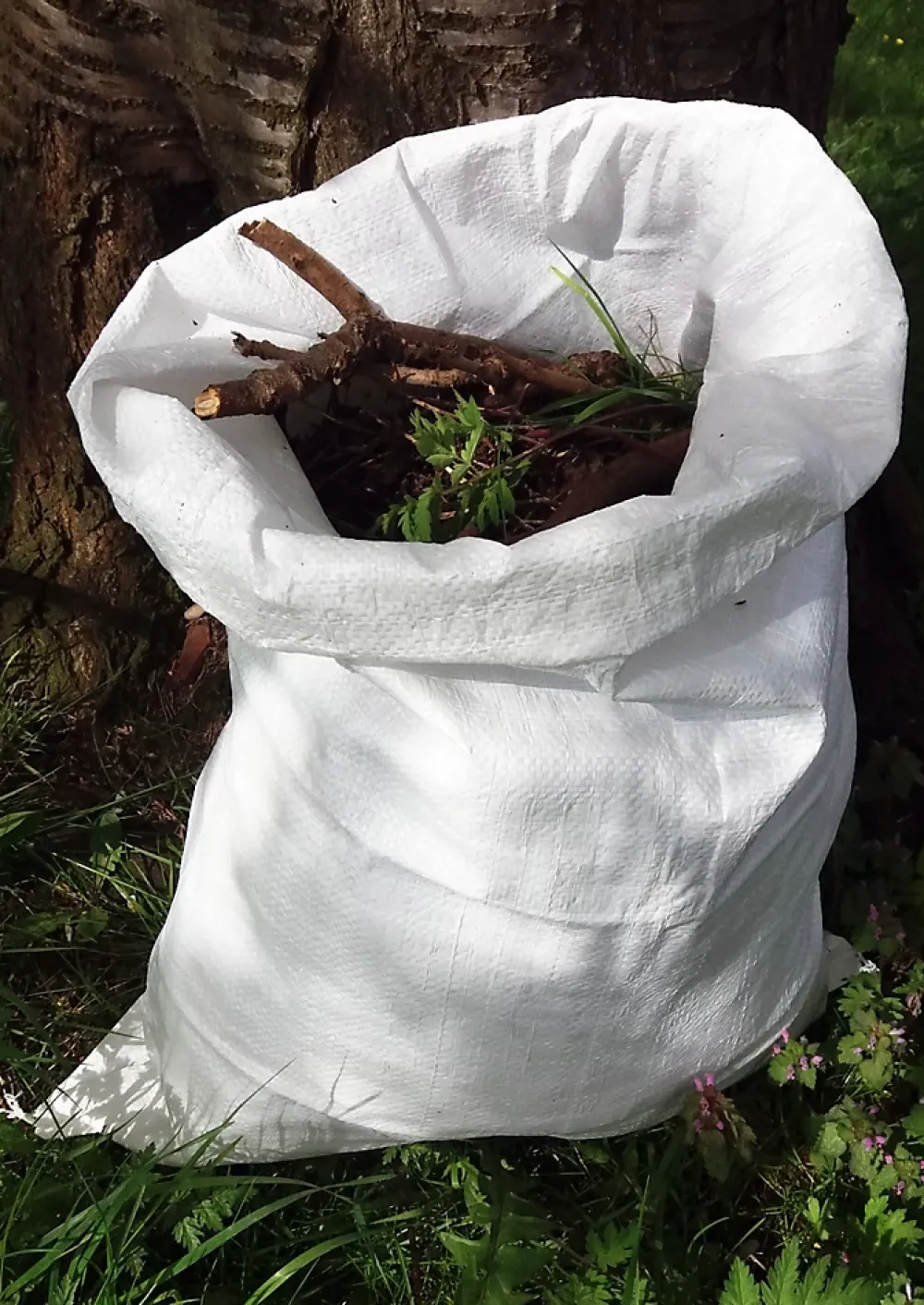 Sac à gravats en polypropylène tissé robuste 50L H.70 x l.50, lot de 5* Sac Poubelle