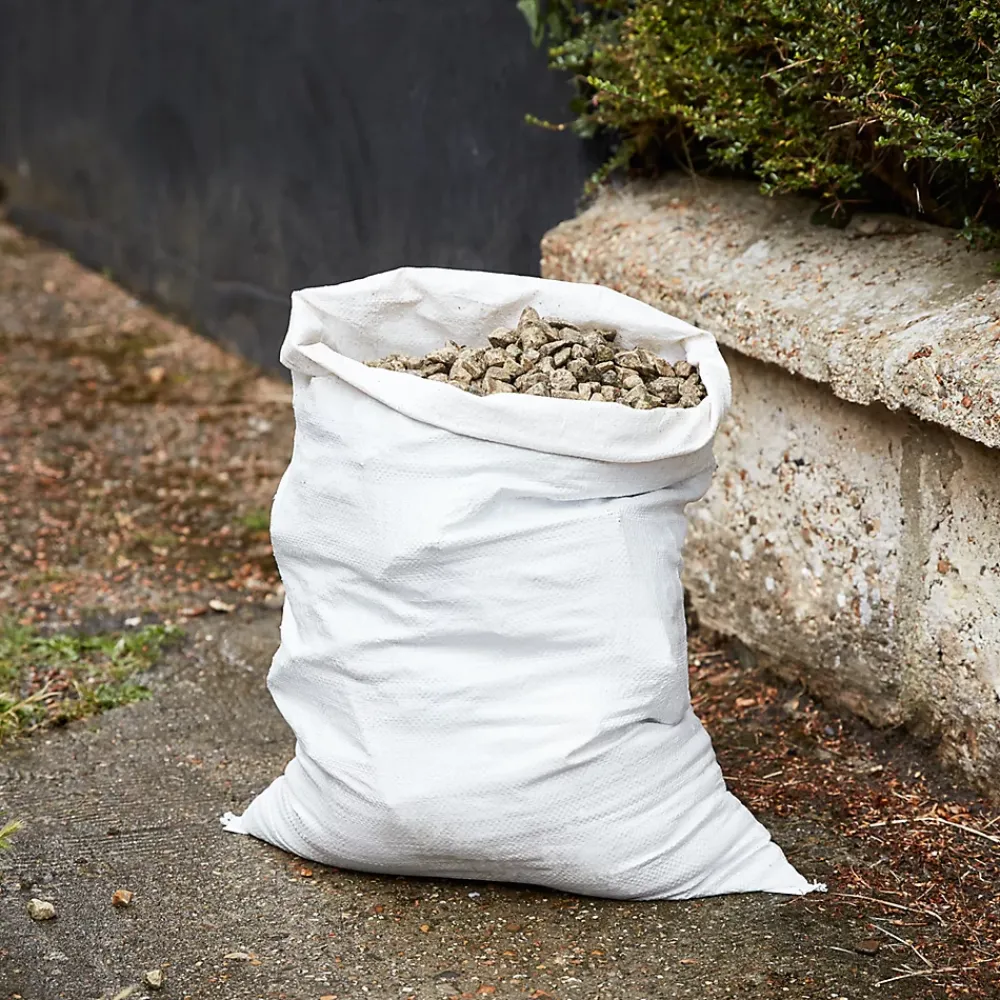 Sac à gravats en polypropylène tissé robuste 50L H.70 x l.50, lot de 5* Sac Poubelle
