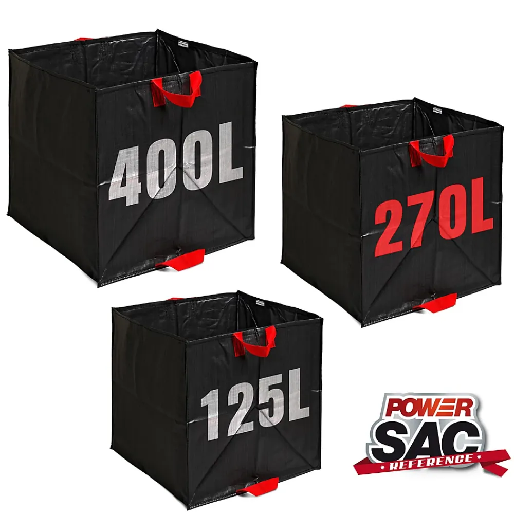 Sac à végétaux noir 270L 65x65x65 cm* Sac Poubelle