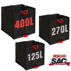 Sac à végétaux Pro noir 400L 75x75x70 cm><noscript><img width=