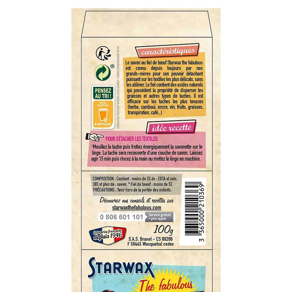 Savon au fiel de bœuf Starwax The fabulous 100g>Starwax Fabulous Online