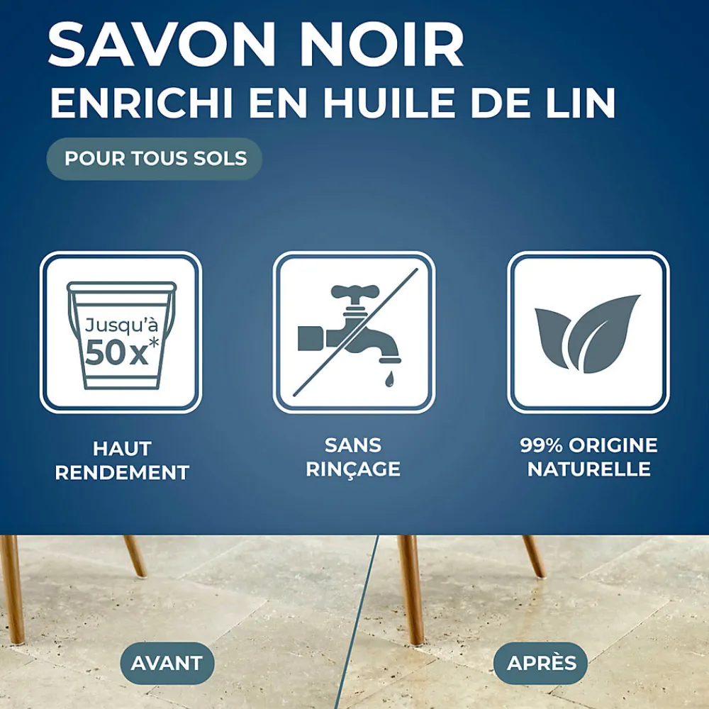 Savon noir à l'huile de lin 1L>Starwax Online