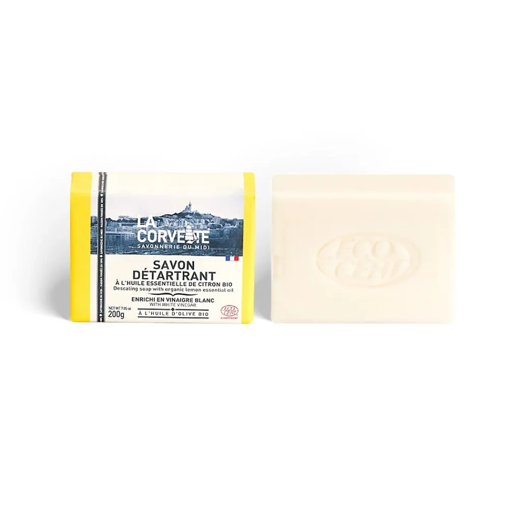 Savon solide ECOCERT détartrant parfumé à l'huile essentielle de citron bio La Corvette 200g* Nettoyant Pour Salle De Bains