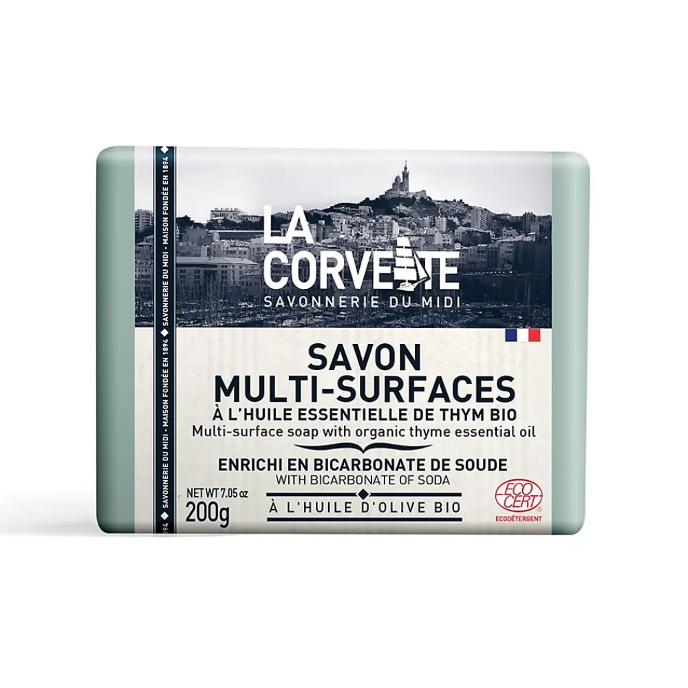 Savon solide ECOCERT multi-surfaces parfumé à l'huile essentielle de thym bio La Corvette 200g> Clearance