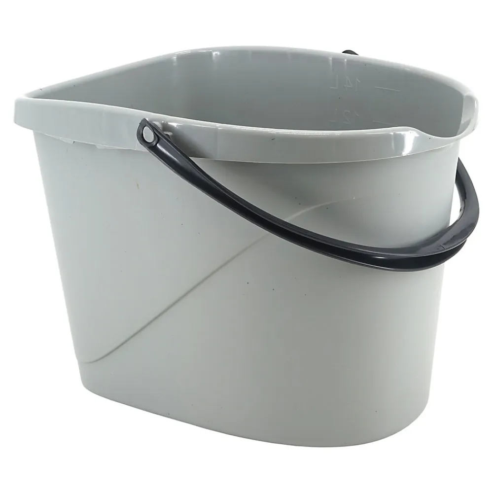 Seau et essoreuse de torsion gris clair 14L>GoodHome Sale