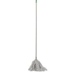Serpillère à franges en coton blanc L.158 x l.13 cm* Serpillère