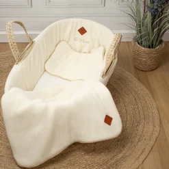 Set berceau couverture et coussin en gaze de coton Jeanne><noscript><img width=