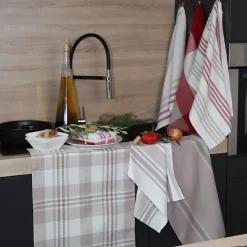Sud Etoff Set de 3 torchons cuisine coton 50x70 cm (50x70 cm - Beige)* Chiffon