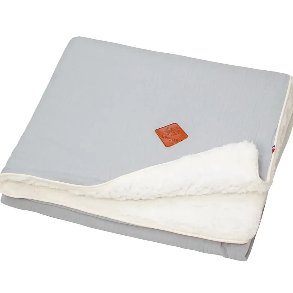 Sevira Kids Couverture en gaze de coton et sherpa Jeanne* Couverture