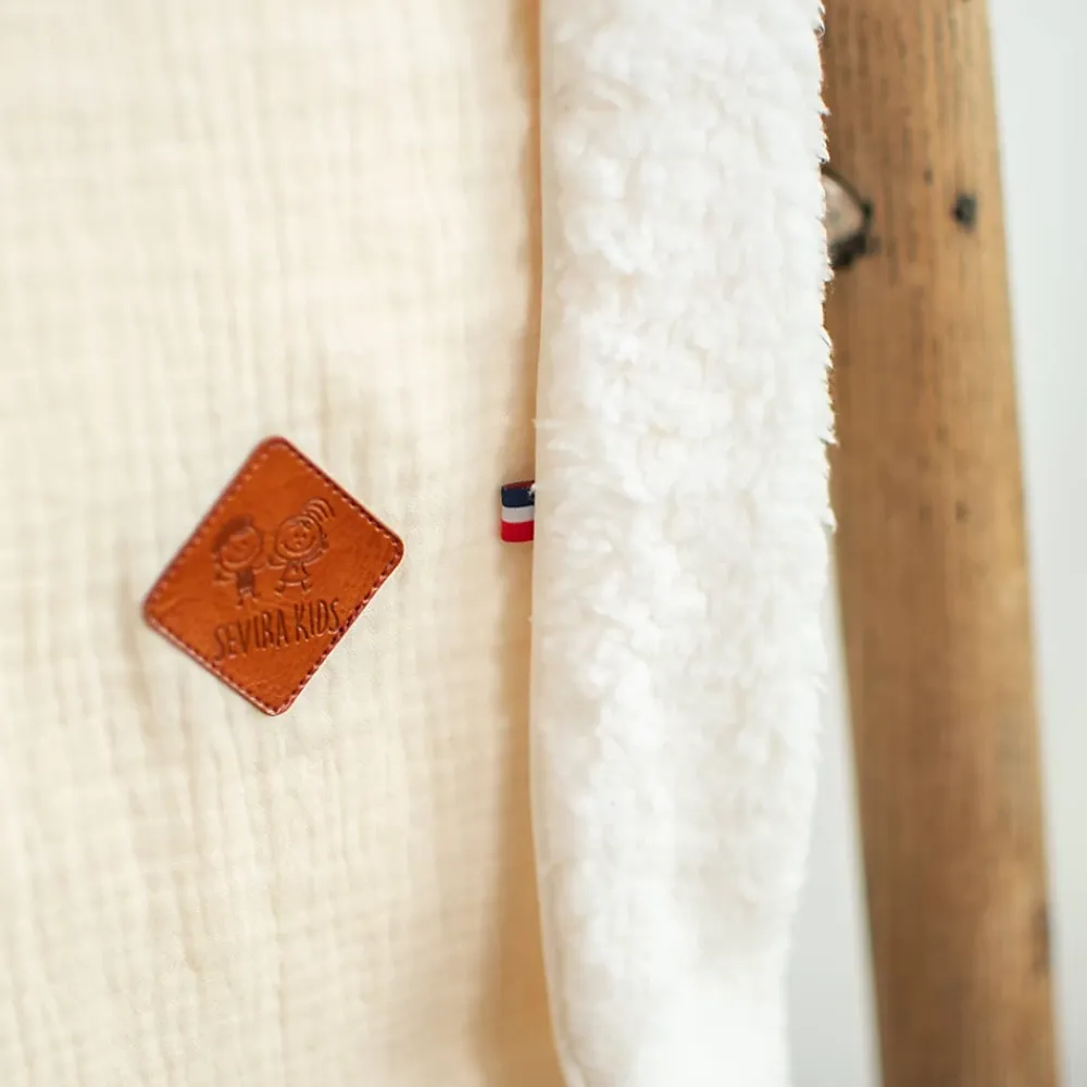 Sevira Kids Couverture en gaze de coton et sherpa Jeanne* Couverture