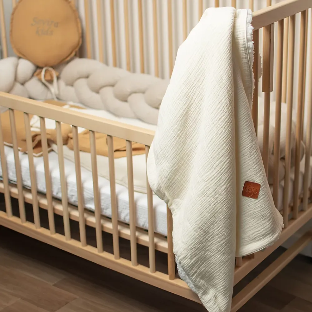 Sevira Kids Couverture en gaze de coton et sherpa Jeanne* Couverture
