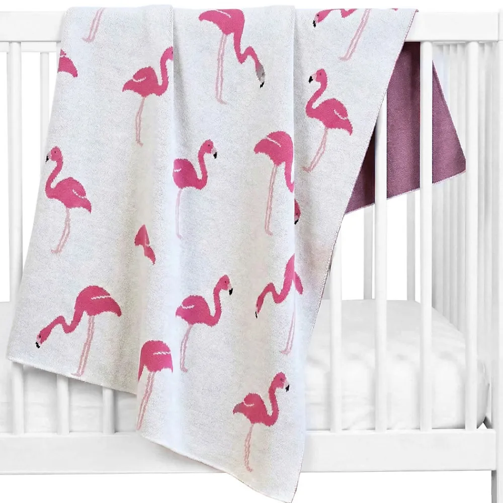 Couverture en coton bio FLAMANT ROSE>Sevira Kids Online