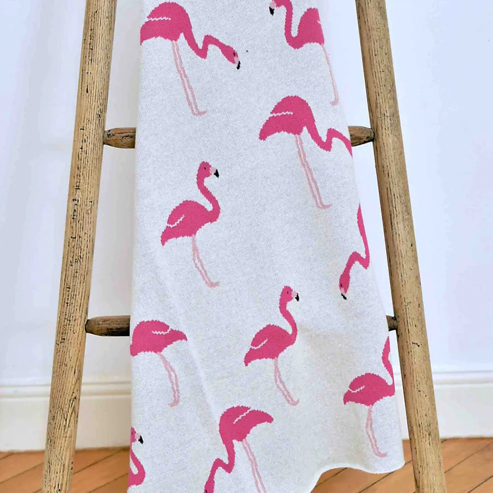 Couverture en coton bio FLAMANT ROSE>Sevira Kids Online