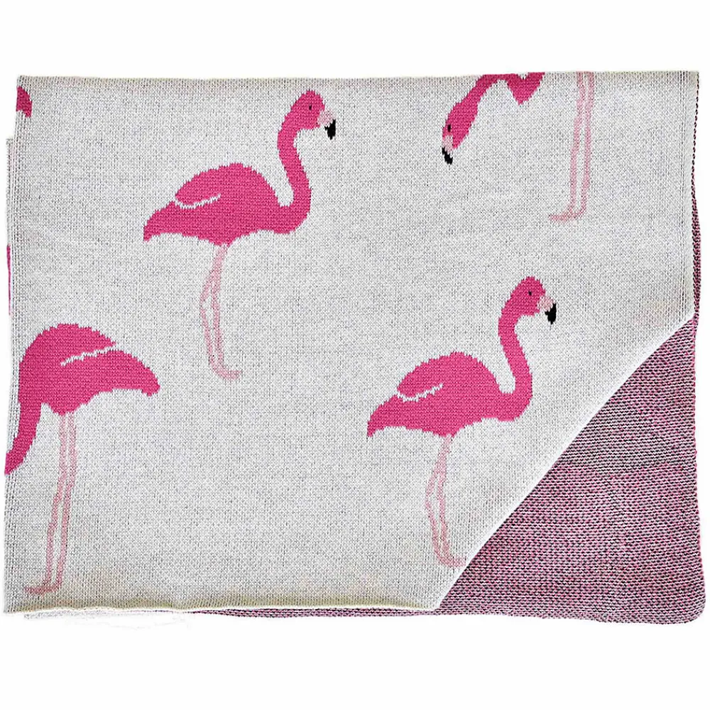 Couverture en coton bio FLAMANT ROSE>Sevira Kids Online
