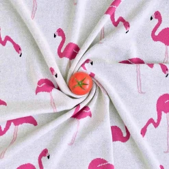 Couverture en coton bio FLAMANT ROSE><noscript><img width=