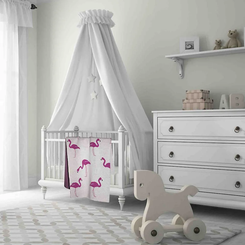 Couverture en coton bio FLAMANT ROSE>Sevira Kids Online