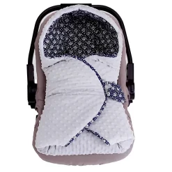 Sevira Kids Couverture enveloppante nid d'ange bébé réversible en coton minky ELI* Couverture