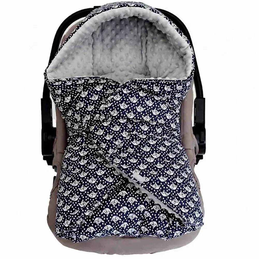 Sevira Kids Couverture enveloppante nid d'ange bébé réversible en coton minky ELI* Couverture