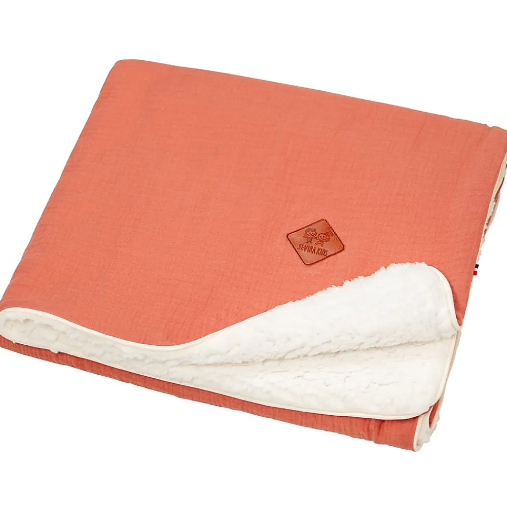 Couverture en gaze de coton et sherpa Jeanne>Sevira Kids New