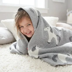 Couverture pour bébé en coton bio LICORNE>Sevira Kids