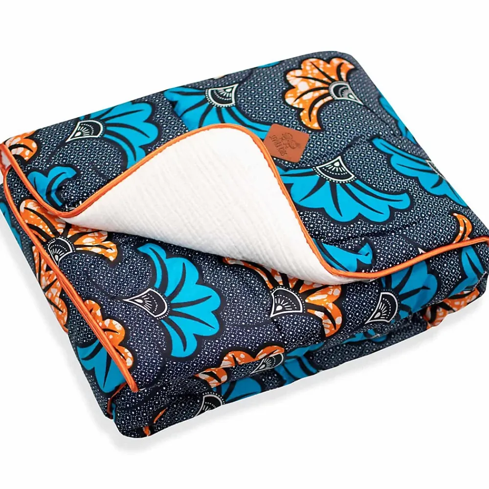 Sevira Kids Couverture réversible Wax Fleurs de mariage* Couverture