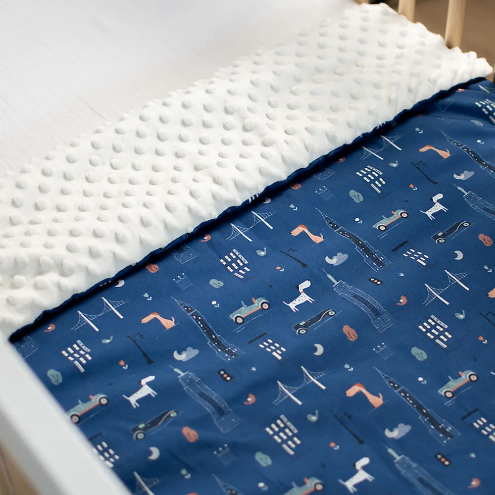 Couverture réversible en minky New York>Sevira Kids Outlet