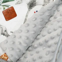 Sevira Kids Couverture réversible en minky Safari* Couverture