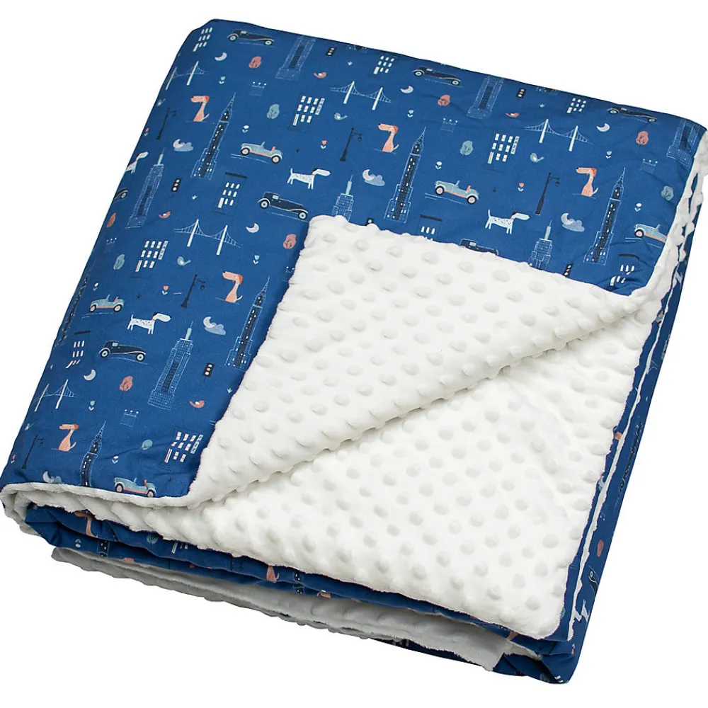 Grand plaid couverture réversible en minky New York>Sevira Kids Discount