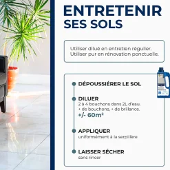 Shampoing autolustrant 2 en 1 tous sols intérieurs 1L><noscript><img width=