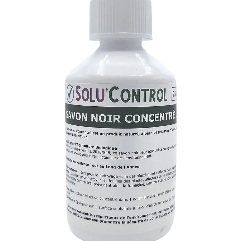 Tout Pour Les Nuisibles SOLU'CONTROL - Kit complet Savon Noir Naturel Concentré UAB 250 ml + Pulvérisateur de 2 L - Nettoyant Feuilles et Enlève Miellat* Seau, Bassine, Récipient De Ménage