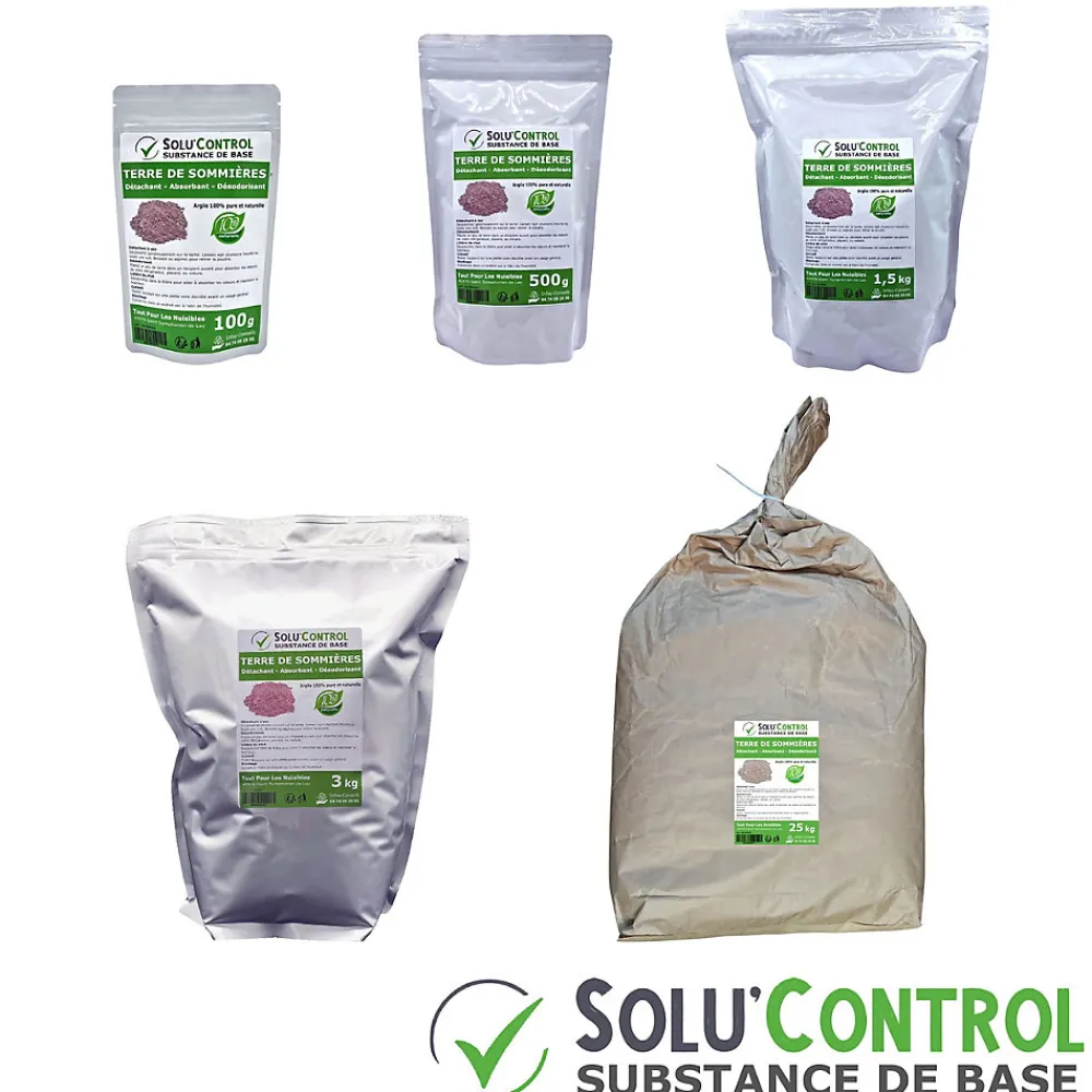 SOLU'CONTROL - Terre de Sommières 500 g - Détachant Naturel et Absorbant - Élimine les Odeurs d'Urine, Litière de Chat, Tapis>Tout Pour Les Nuisibles Hot