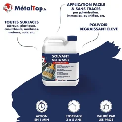 Metaltop Solvant Nettoyage - 60 L - Métaltop* Solvant