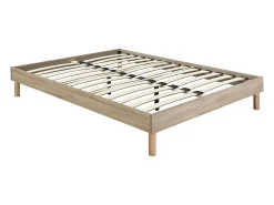 Vente-unique Sommier à lattes 140 x 190 cm - Naturel clair - MUCHIGAN de YSMÉE* Sommier