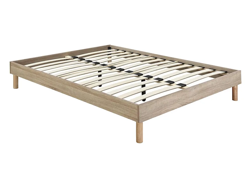 Vente-unique Sommier à lattes 160 x 200 cm - Naturel clair - MUCHIGAN de YSMÉE* Sommier