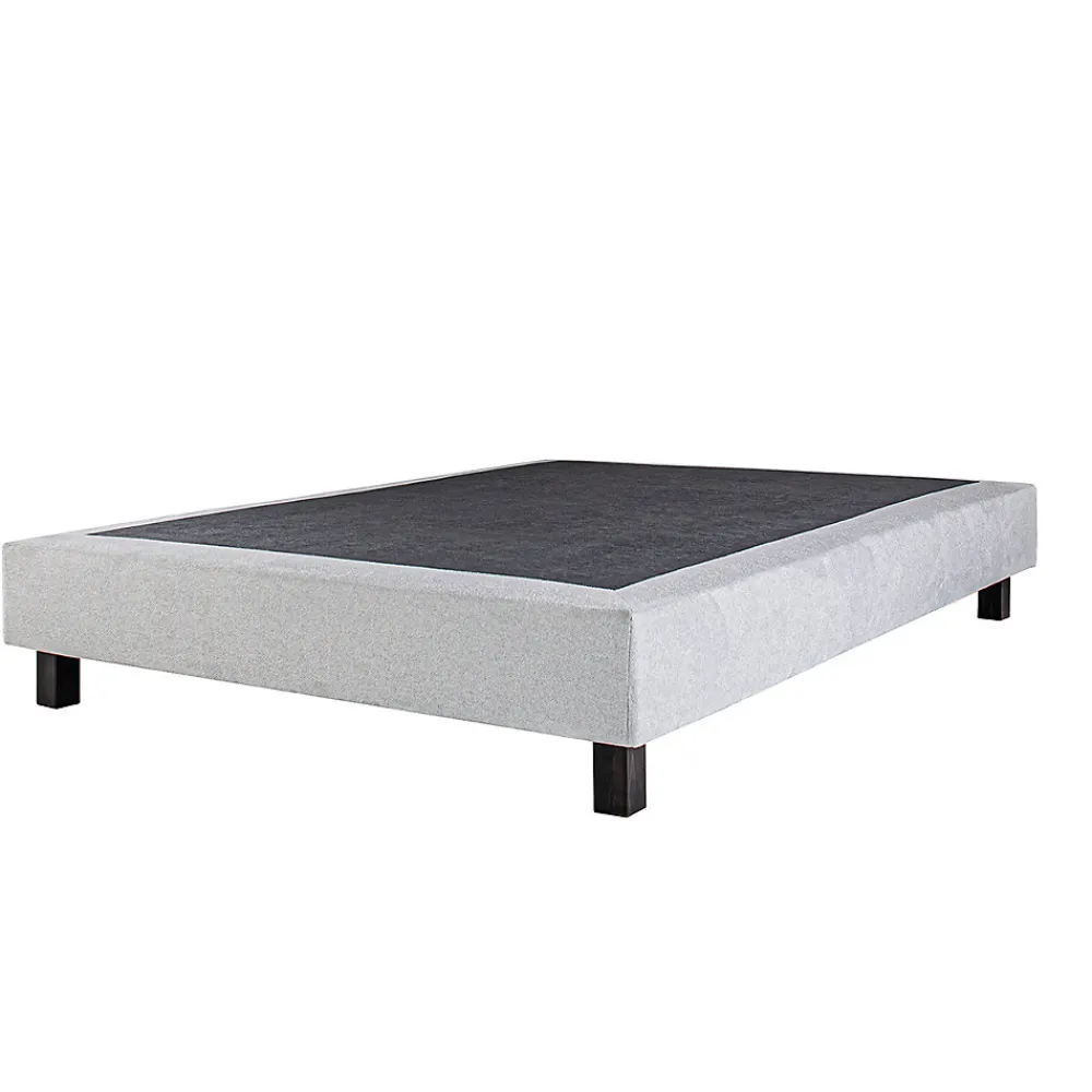 Sommier à lattes avec pieds CELY, tapissier en bois massif couleur gris -longueur 190 x largeur 140 cm>Juanio Sale