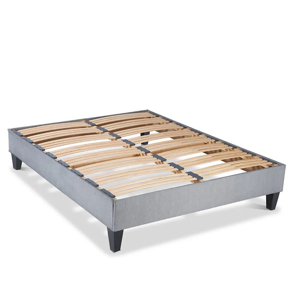 Sommier à lattes en bois Ergostar 160x200 cm Coloris Gris clair Livré en kit>Olympe Literie Discount