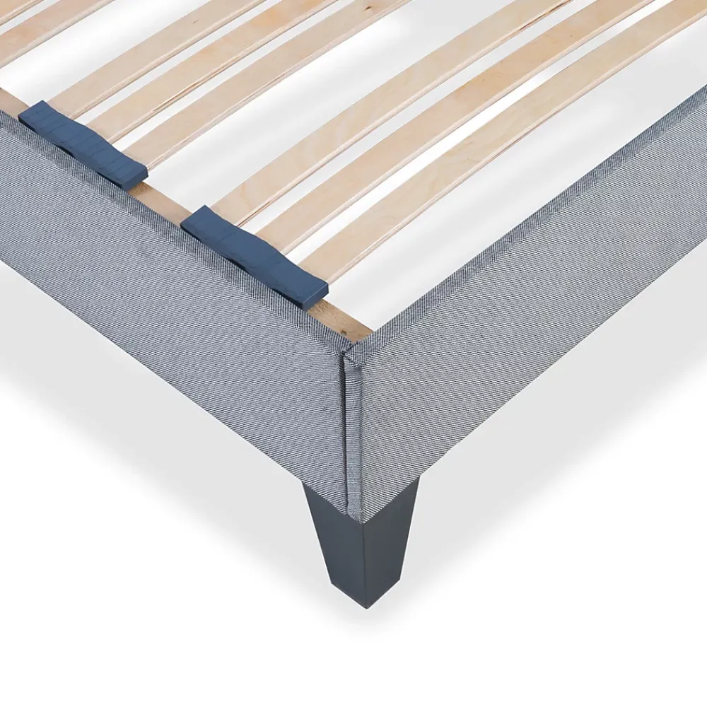 Olympe Literie Sommier à lattes en bois Ergostar 140x200 cm Coloris Gris clair Livré en kit* Sommier